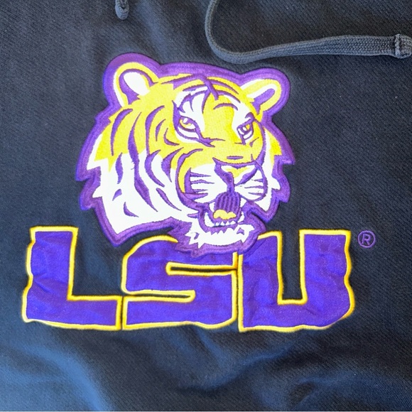 LSU Black and Purple Hoodie Vintage Blue 84 Large Grail - Picture 6 of 10